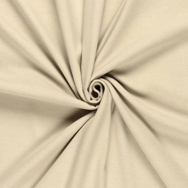 Tissu Drap de manteau  Cœur de Laine uni Beige