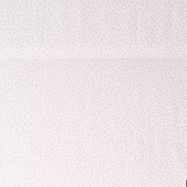Tissu Popeline de Coton  pois Yena sur fond Beige clair
