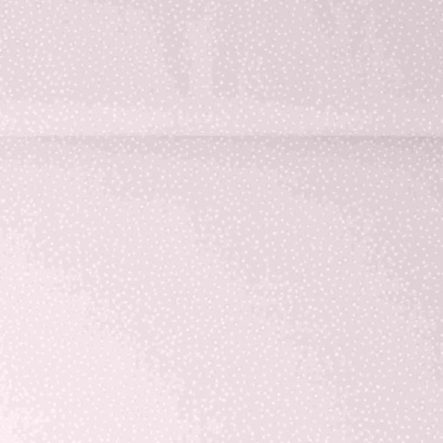 Tissu Popeline de Coton  pois Yena sur fond Beige sable