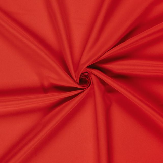 Tissu Short de bain déperlant recyclé uni Rouge