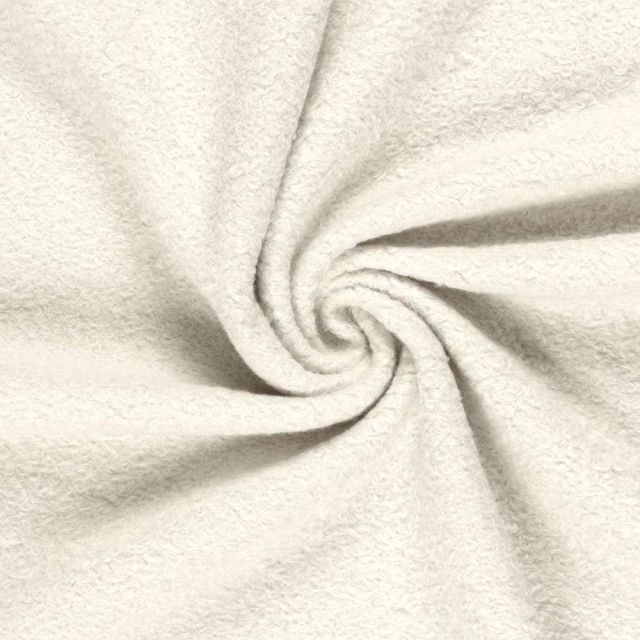 Tissu Bouclette Astrid Uni Blanc