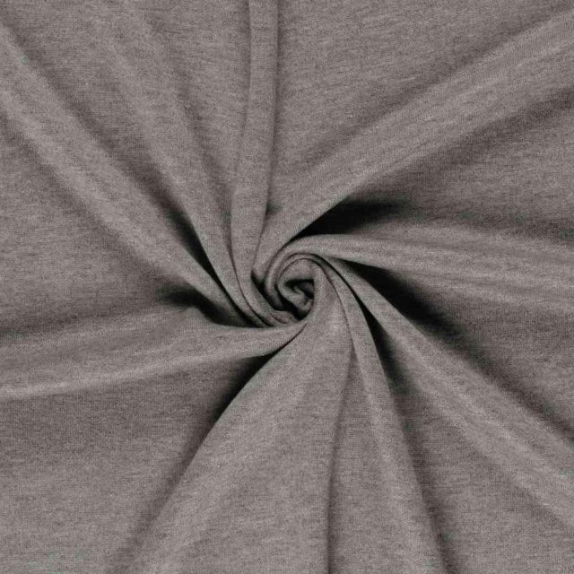 Tissu Jersey Viscose Gris chiné