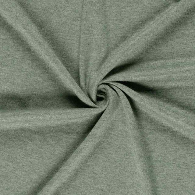 Tissu Jersey Viscose Vert chiné