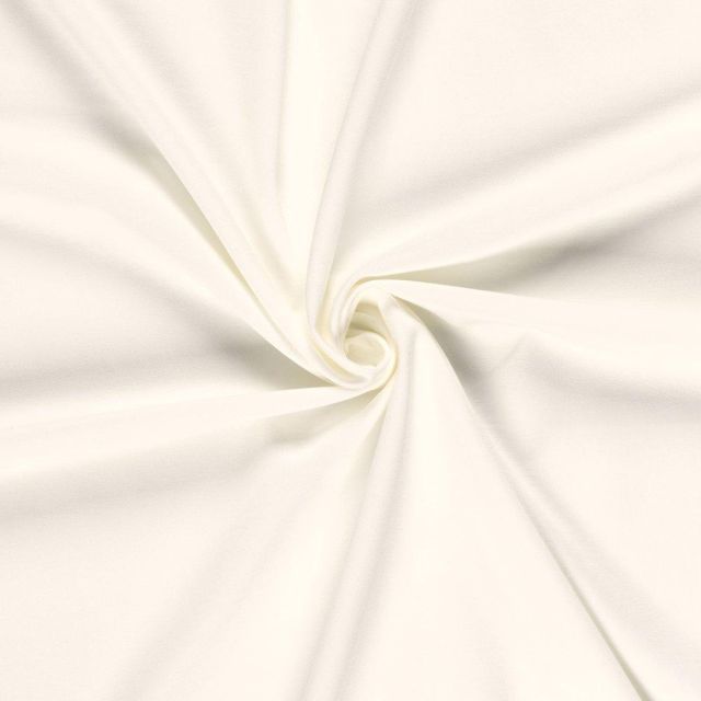 Tissu Jersey piqué lourd de viscose James uni Blanc cassé