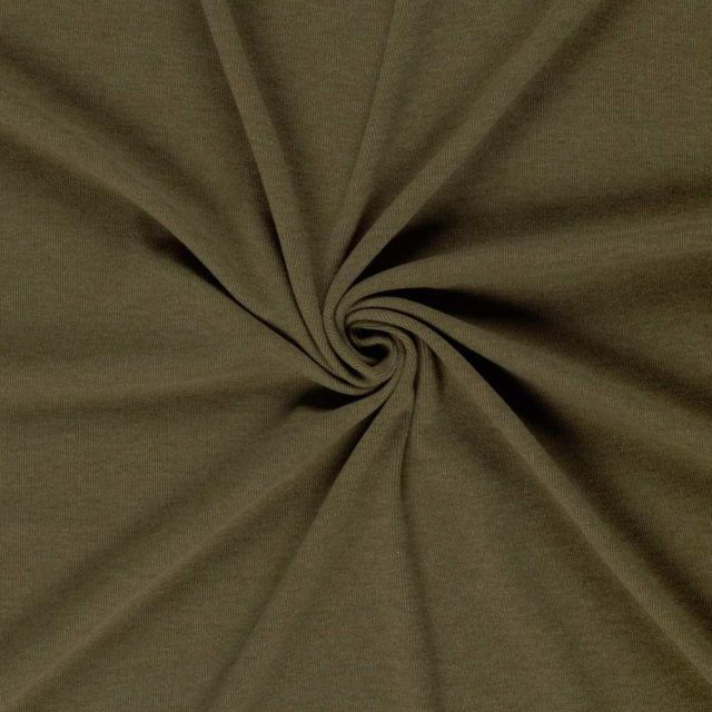 Tissu Jersey maille lourde Stefi gratté uni Gris souris