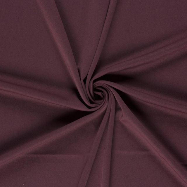 Tissu jersey crêpe uni Melissa Aubergine