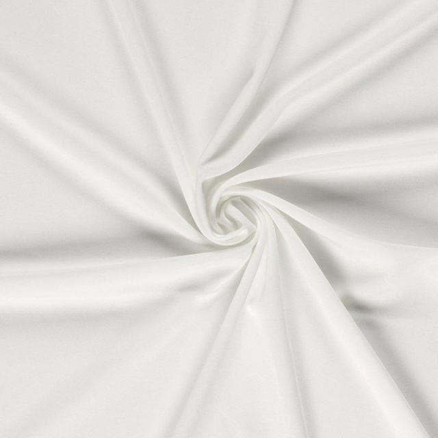 Tissu jersey crêpe uni Melissa Blanc cassé