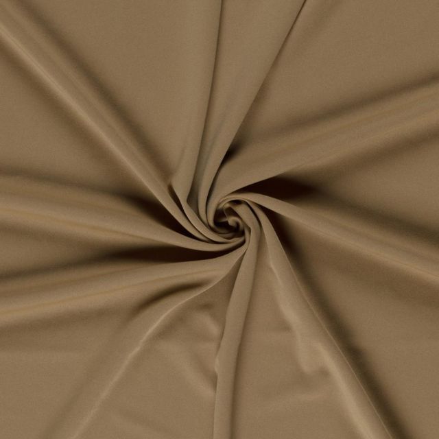 Tissu jersey crêpe uni Melissa Camel