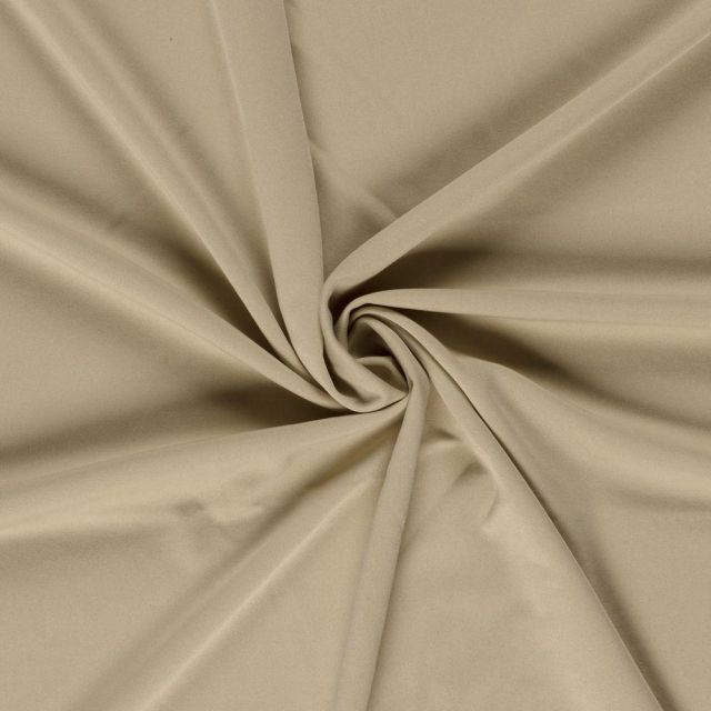 Tissu jersey crêpe uni Melissa Beige