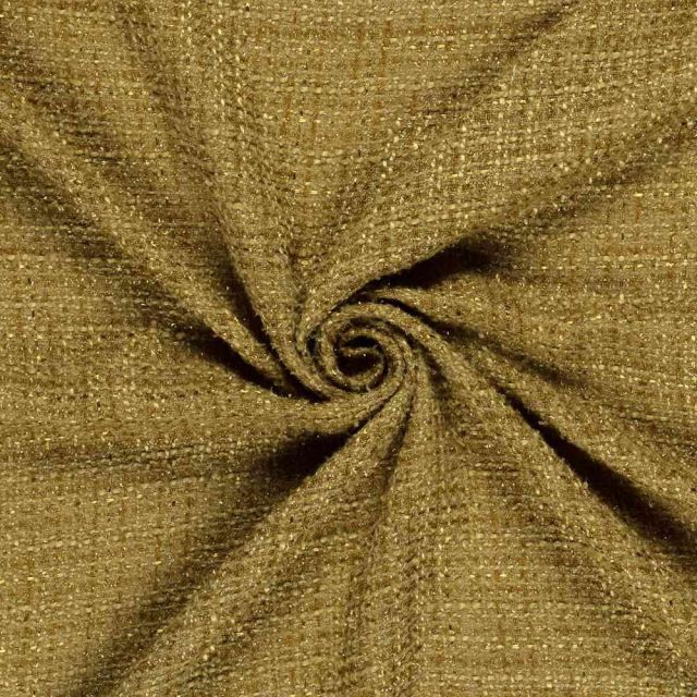 Tissu Jacquard Lurex Tweed Éclat uni  Vert olive