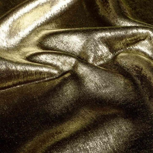 Tissu Velours satiné Eclipse  extensible uni  Doré