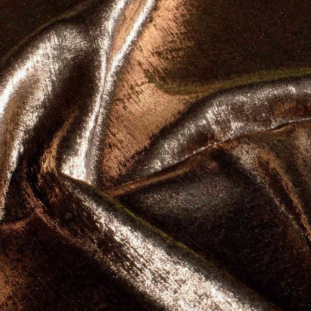 Tissu Velours satiné Eclipse extensible uni Cuivre