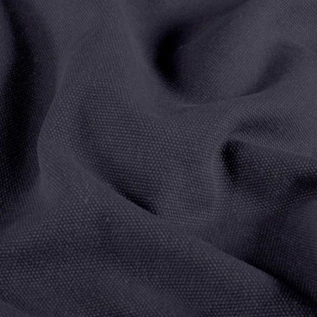Tissu Toile Canvas d'ameublement uni Bleu marine