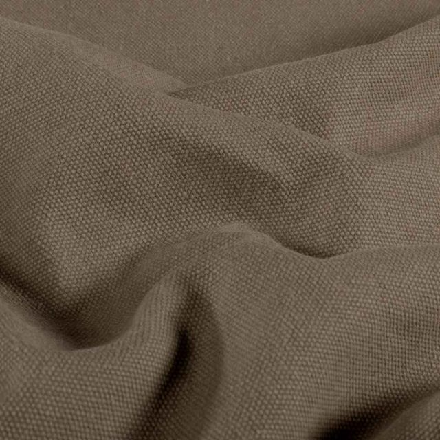 Tissu Toile Canvas d'ameublement uni Taupe