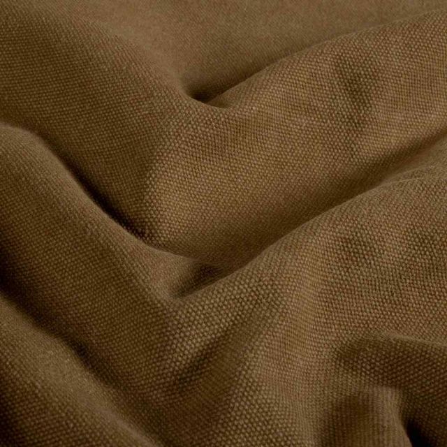 Tissu Toile Canvas d'ameublement uni Marron
