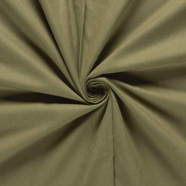 Tissu Jeans Denim Chicago uni Vert kaki