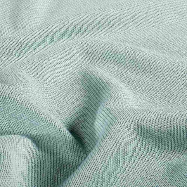 Tissu Jersey Maille Coton uni Bleu clair