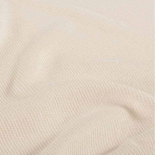 Tissu Jersey Maille Coton uni Ecru