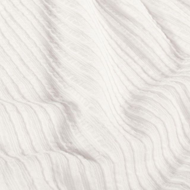 Tissu Jersey Bord Côte stretch Romy uni Blanc cassé