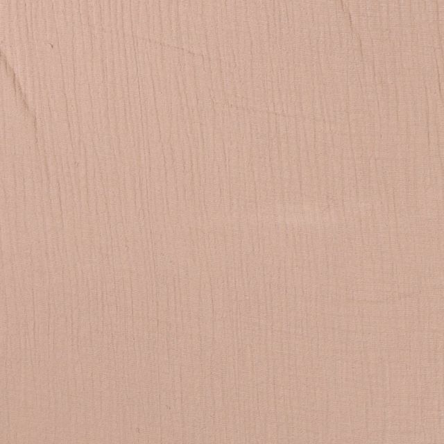 Tissu Double gaze de coton uni Beige - Par 10 cm