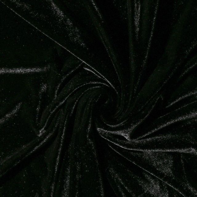 Tissu Velours jersey épais Noir - Par 10 cm