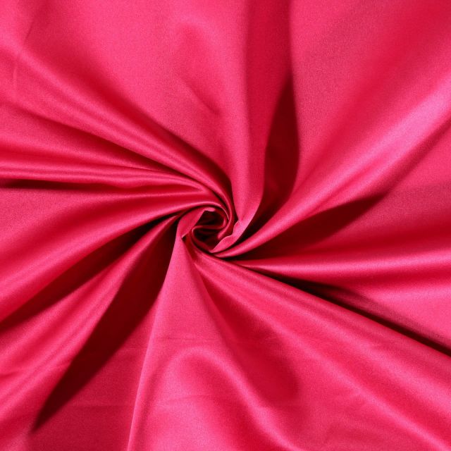 Tissu Satin Deluxe uni Fuschia - Par 10 cm