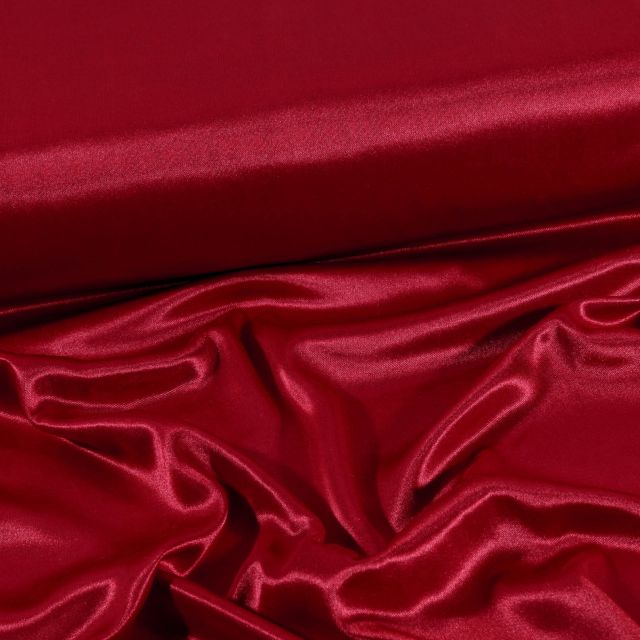 Tissu Doublure Maille Bordeaux - Par 10 cm