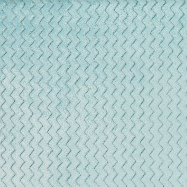 Coupon Tissu Minky Ultra doux Réversible Wave Menthe - Coupon de 190 cm