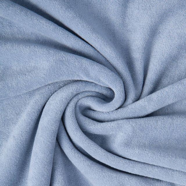 Tissu Jersey Velours Eponge Lua uni Bleu clair