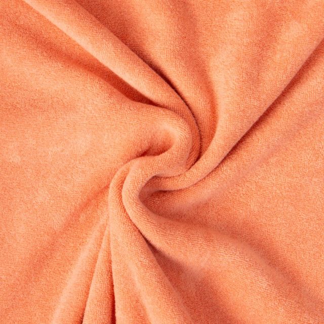 Tissu Jersey Velours Eponge Lua uni Corail