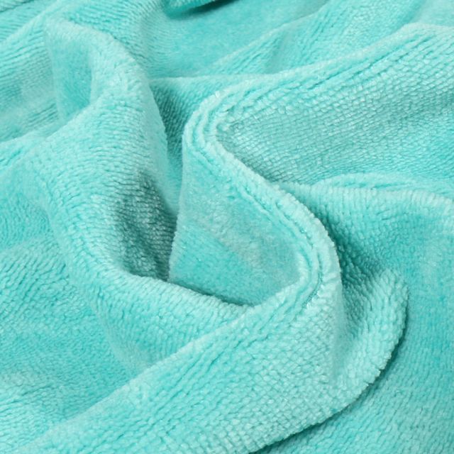 Coupon Tissu Micro Éponge Bambou Bleu lagon - Coupon de 70 cm
