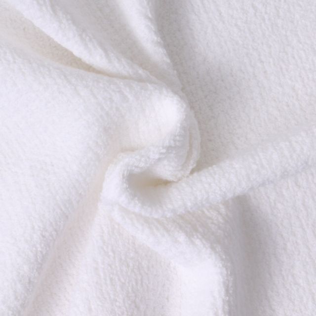 Tissu Nid d'abeille envers Eponge Beelyne Blanc - Par 10 cm