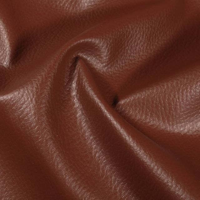 Coupon Simili cuir d'ameublement uni Marron - 50 x 70 cm