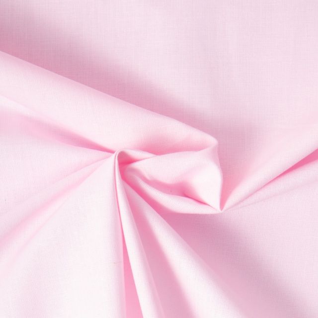 Tissu Coton uni Rose pastel