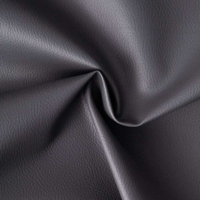 Simili cuir d'ameublement uni sur fond Gris anthracite