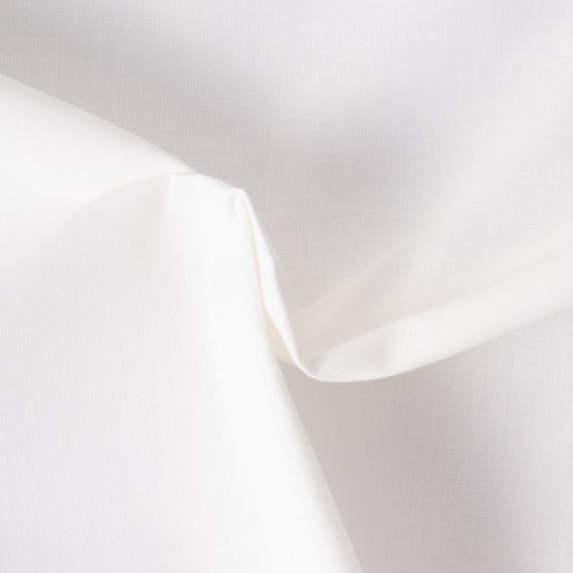 Tissu Coton uni Blanc pur