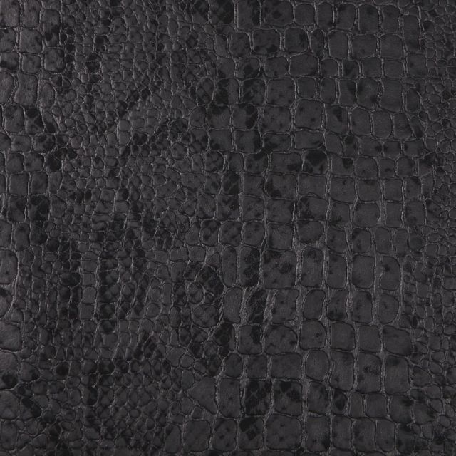 Coupon Simili cuir Croco snake mat Noir - 50 x 70 cm