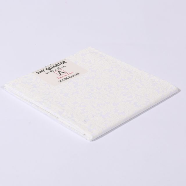 Coupon tissu Coton n°69 Blanc - 45 x 55 cm