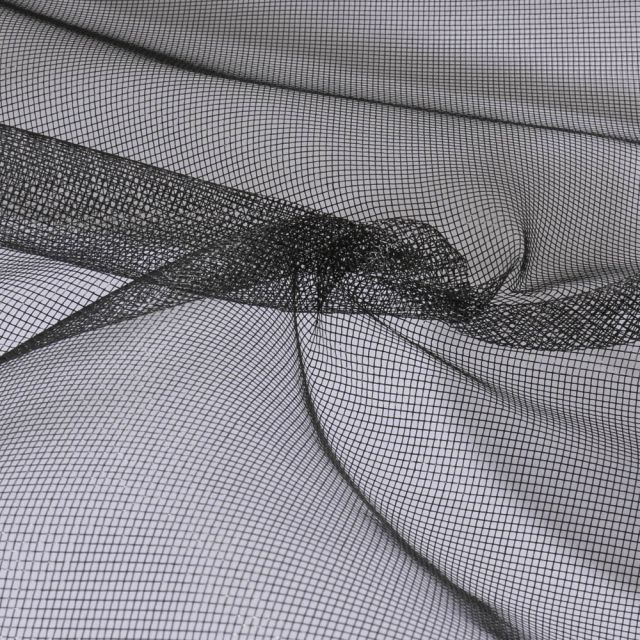 Coupon Tissu Moustiquaire rigide Noir - Coupon de 80 cm