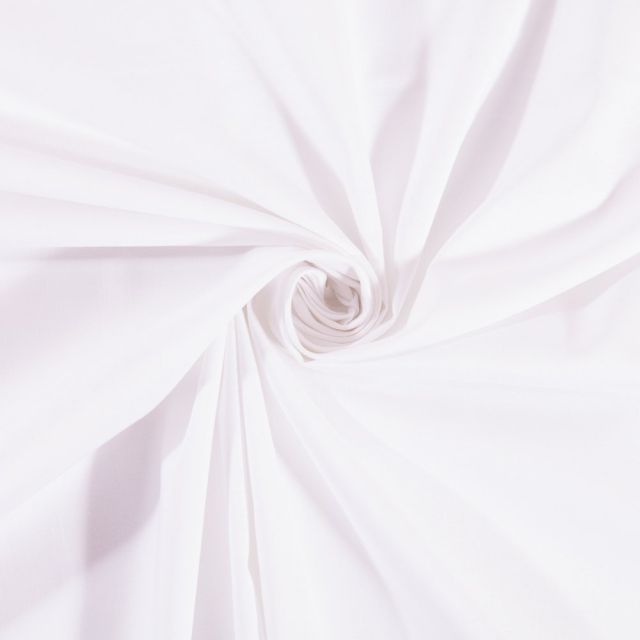 Coupon Tissu Coton uni Blanc - Coupon de 100 cm