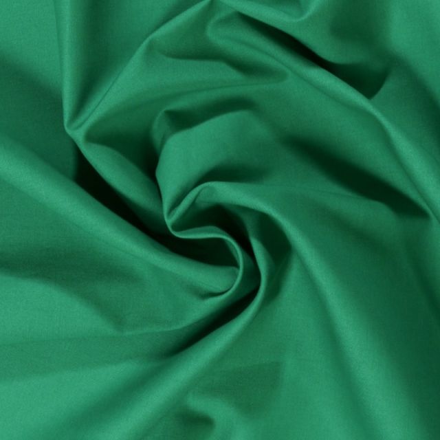Tissu Coton uni Vert jade - Par 10 cm