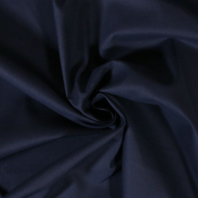 Coupon Tissu Coton uni Bleu marine - Coupon de 20 cm