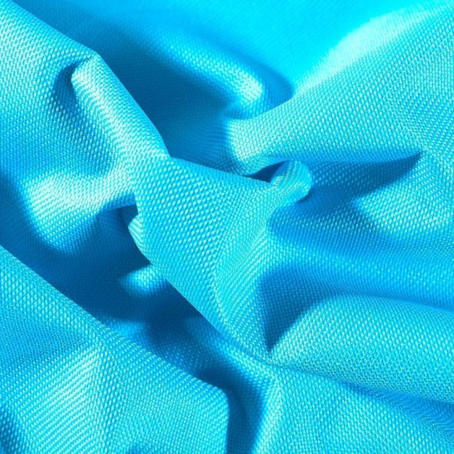 Coupon Tissu Toile à sac envers PVC déperlant ultra robuste Bleu turquoise - Coupon de 20 cm