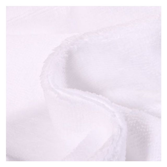 Tissu Micro Éponge Bambou uni Blanc - Coupon de 3 mètres