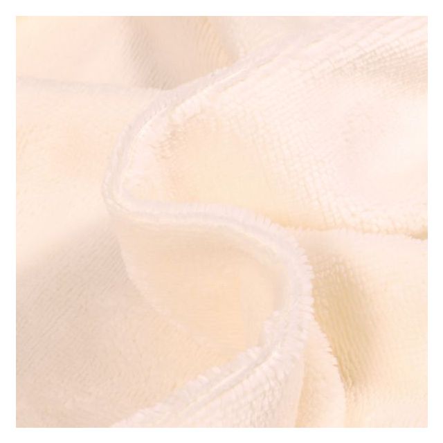 Tissu Micro Éponge Bambou uni Ecru - Coupon de 3 mètres