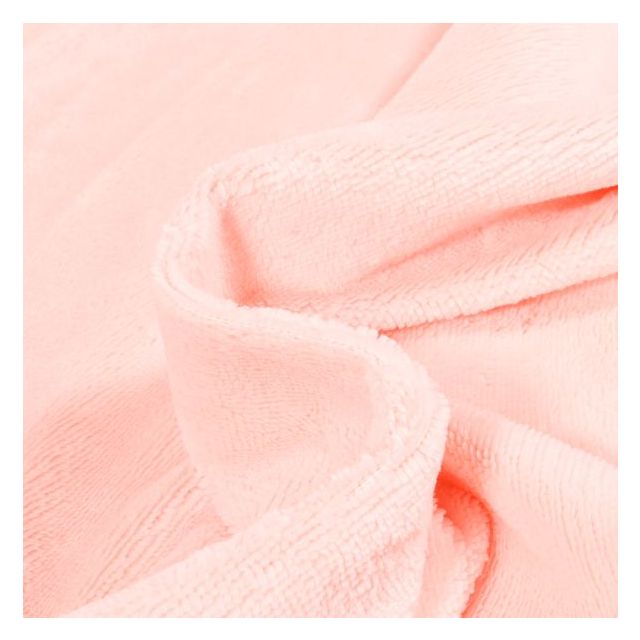 Tissu Micro Éponge Bambou uni Rose bébé - Coupon de 3 mètres