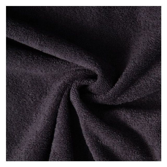 Tissu Eponge uni 400 g/m² Noir - Coupon de 3 mètres
