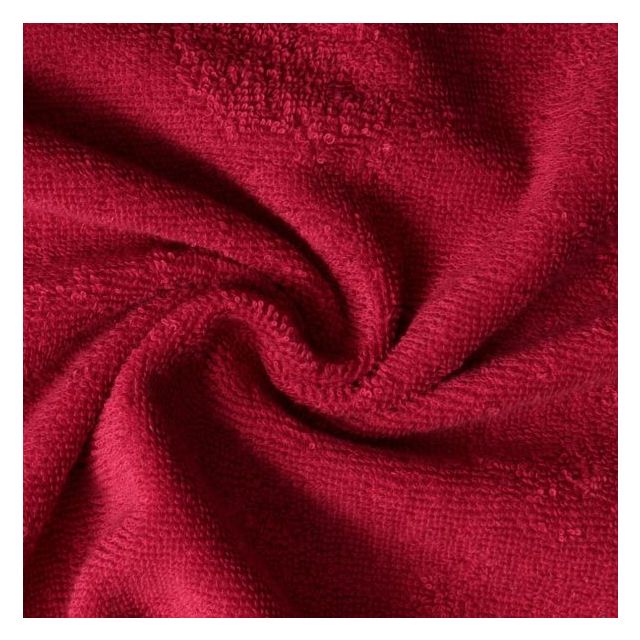 Tissu Eponge uni 400 g/m² Rouge - Coupon de 3 mètres