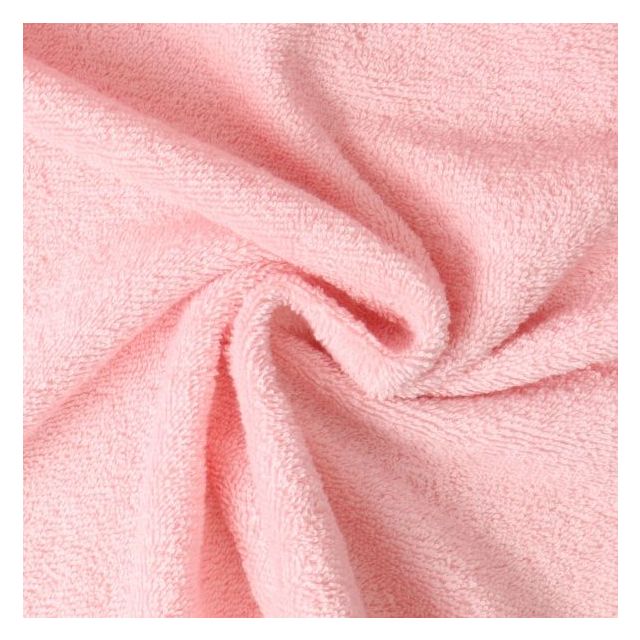 Tissu Eponge uni 400 g/m² Rose bébé - Coupon de 3 mètres