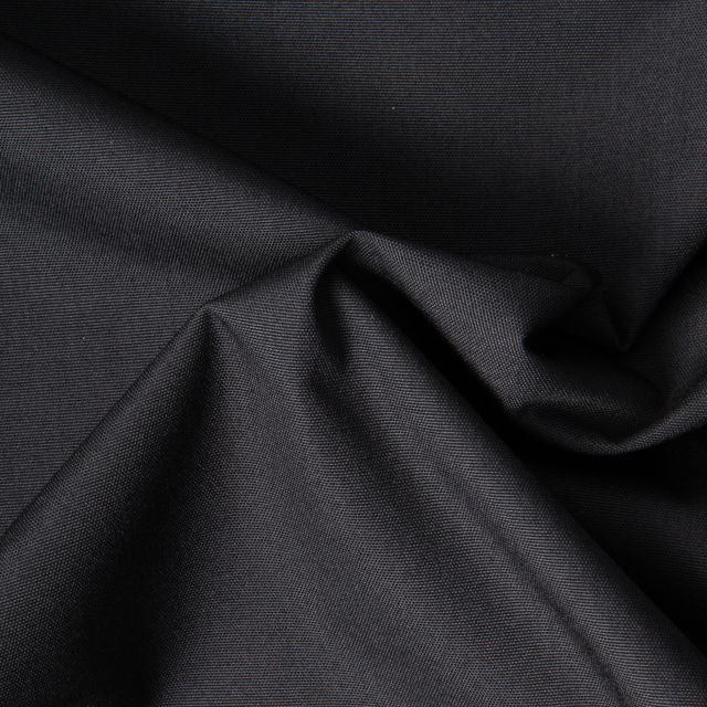 Tissu Imperméable spécial extérieur intensif uni Noir